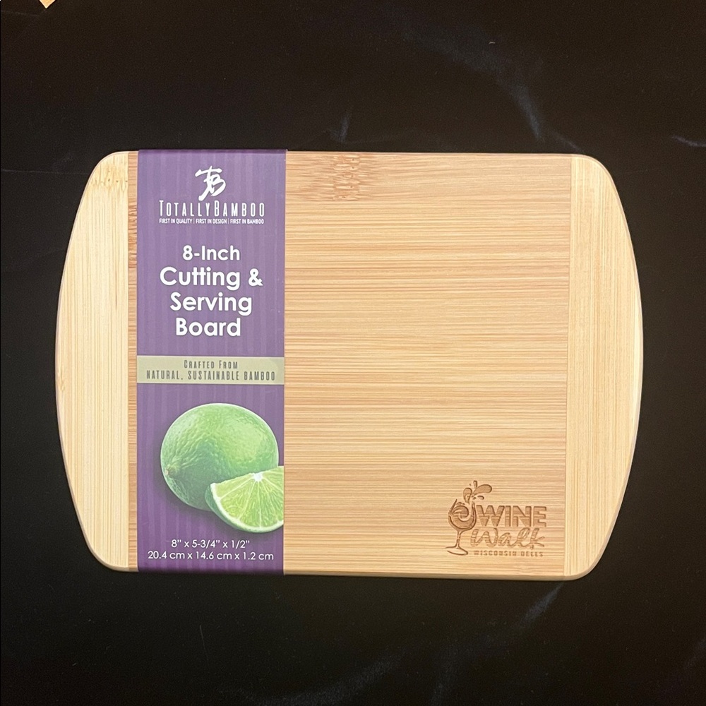 Totally Bamboo Wood Cutting Serving Board Sustainable 8 Inches NWT